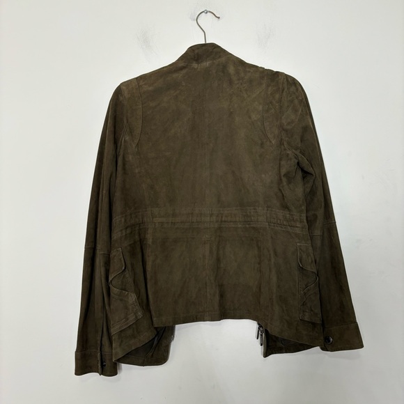 Vince suede leather jacket S green - Picture 2 of 4